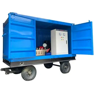 700bar/10000psi Electric High Pressure Water Blasting Hydro Jet Machine High-Pressure Cleaner for Steel Factory Pipe Cleaning thumbnail-1