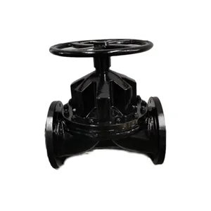 Customized OEM Cast Steel Ductile Iron Body Diaphragm Valve Rubber Seat FF Diaphragm Valve Used in Wastewater Chemical Industry thumbnail-3
