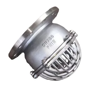 BS Standard PN10/16 DN40-DN400 Flange Stainless Steel 304 Foot/Bottom Valve With Stainless Steel Filter for Pump Check Valve thumbnail-3