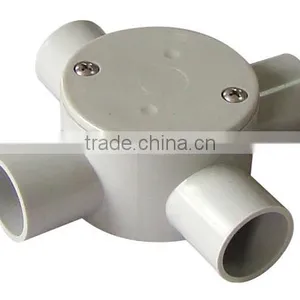 PVC Circ. Junction Box With 4 Way Entries thumbnail-1