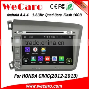 Wecaro Android 4.4.4 Car Dvd Player High Quality 8 for Honda Civic Navigation System OBD2 Playstore 2012 2013 thumbnail-1