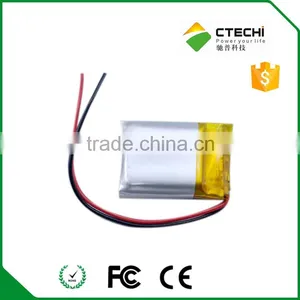 3.7v Rechargeable Lithium Ion Polymer Battery Cell 602025 250mAh thumbnail-1