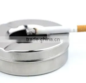 STAINLESS STEEL COVERED ASH TRAY thumbnail-1