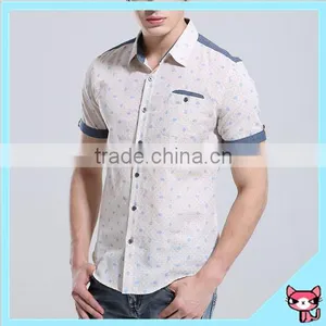 OEM Summer White Slim Man Shirt thumbnail-1