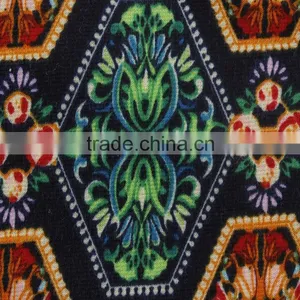 100% Cotton Fabric China Textiles Big Pattern Print for Beautiful One-piece Dress thumbnail-3