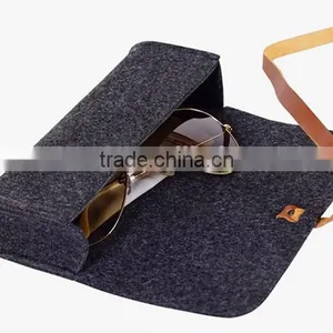 Easy to Carry Grey Green Felt Sunglasses Case thumbnail-3