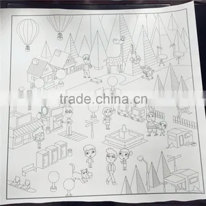 OEM Cartoon Graffiti 1.52x30m,children Use Erasable Whiteboard Film thumbnail-3