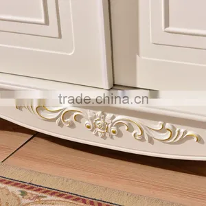 Luxury French Style Hand Carved Wooden MDF Panel Bedroom Sliding Door Cupboard Design Quality Choice thumbnail-5
