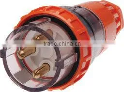 Three Phase 3 Round Pin Straight Plug 32A thumbnail-1