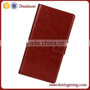 Crazy Horse Custom LOGO Cheap Price for Xiaomi Redmi Note Leather Case thumbnail-3