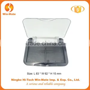 Black 2 Color Powder Compact With Lucid Cover Plastic Blush Container Quality Choice thumbnail-1