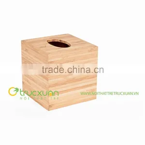 Durable Bamboo Napkin Box Made in Vietnam thumbnail-1