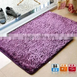 Polyester Shiny Shaggy Rugs With Anti-slip Base Living Room Mat thumbnail-1