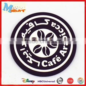 Home Decro Eco-friendly Cutomized Soft Pvc Rubber Coaster for Cup thumbnail-1