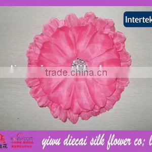 Rhinestone Center Fabric Flower Brooch thumbnail-1