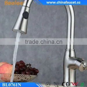 Beelee BL0761N American Style CUPC Approved Commercial Sprayer Single Handle Kitchen Faucet With Pull-Out Spout Brushed Nickel thumbnail-4