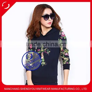 2015 Custom Wholesale Women Pullover Sweatshirts Hoodie thumbnail-1