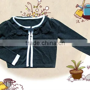 Baby Pullover Sweaters Ruffle Cardigan Crochet Baby Sweater Knit Kids Cardigan Sweater thumbnail-1