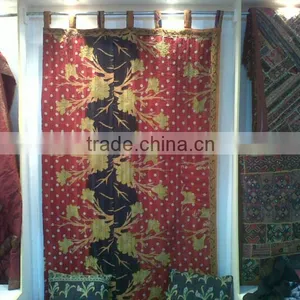 NEW ARRIVAL~VINTAGE KANTHA CURTAINS~SOURCE DIRECTLY FROM FACTORY IN INDIA thumbnail-1