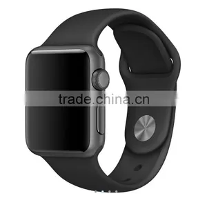 Black Silicon Watch Band for Apple Watch thumbnail-6
