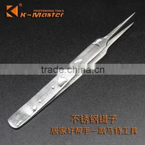 K-Master Long Nose Bent Nose Tweezers Precision Stainless Steel thumbnail-4