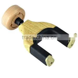Auto Lock Wall Hanger Type Real Solid Wood Insturment Hanger Wooden Guitar Hanger thumbnail-3