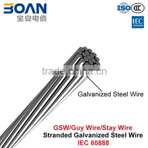 GSW, Guy Wire, Stay Wire, Zinc-Coated Steel Wire (IEC 60888) thumbnail-1