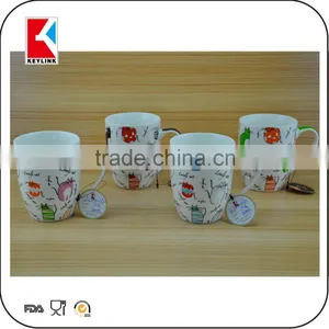 Wholesale 11oz Decal Printing White Porcelain Mug Cup New Bone China Mug thumbnail-1