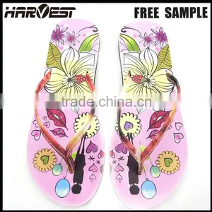 Beautiful Slippers for Girls , Fuzhou Girly Eva Slipper With Pvc Strap thumbnail-1