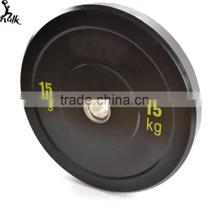 Basic Black Weightlifting Training Bumper Plate thumbnail-1
