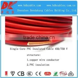 Pvc Single Core Cable Flexible Copper 450/750v Power Cables Size 2.5mm Single Core Multistrand Electrical Cables thumbnail-4