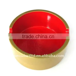 78*78*36mm Design Metal Gold Round Table Ashtrays,customized Logo,OEM&ODM Service Factory With ISO Quality Authentication thumbnail-1