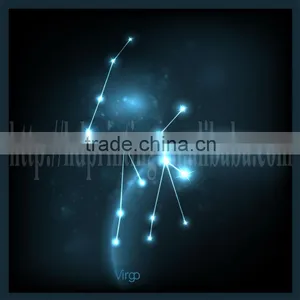 Virgo Constellation Led Light Canvas Print thumbnail-1