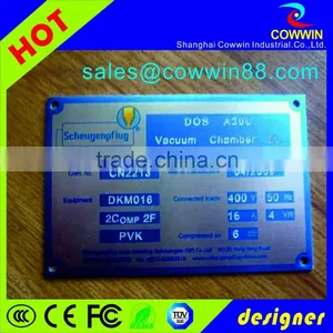 Fancy Peronalized Enamel Rectangle Shape Label in Stainless Steel thumbnail-2