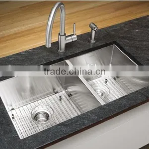 Stainless Steel Undermount Topmount Double Kitchen Sink Made in China thumbnail-6