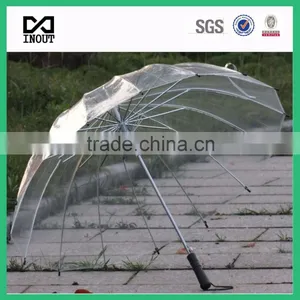 Fashion Promotion High Quality Environmental 16 k Pvc Plastic Umbrellas Transparen thumbnail-1