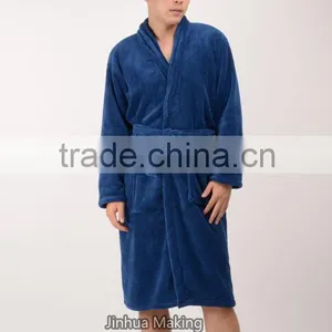 New Design Factory Offer OEM Service Cheapest Bathrobe Coral Fleece Man Used thumbnail-1