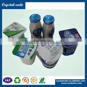 Top Level 40*30mm Yogurt Container Lid Tamper Proof Aluminum Foil Sticker thumbnail-2