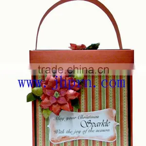 Flower Christmas Gift Box With Handle thumbnail-1