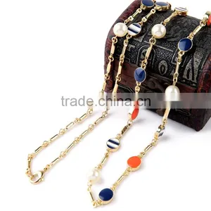 OEM/ODM Manufacture 2016 Fashion Design Colorful Beaded Long Necklace for Women thumbnail-4