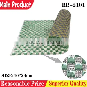 Modern Shining Decoration Colorful Hot Fix Rhinestone Crystal Mesh thumbnail-1