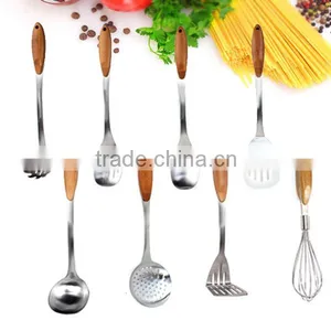 High Quality Stainless Steal Cooking Utensil With Bamboo Handle, Cooking Tools thumbnail-1