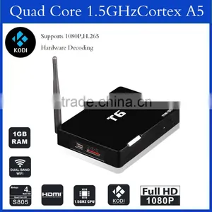Android TV Box T6 4.4 OS With Amlogic 805 QUAD Core 1G RAM 8G ROM With Kodi Fully Loaded Smart tv Box thumbnail-2