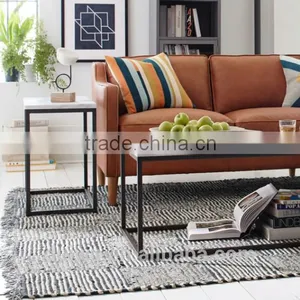Foshan Shunde Factory Home Metal Furniture Small Marble Beside Table thumbnail-1