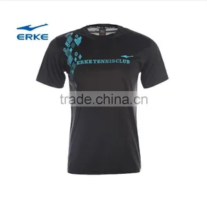 ERKE Mens 100%polyester T-shirt Mens Round Neck Sport Shirt Cheap T-shirt Custom t Shirt for Men Wholesale/OEM China Manufacture thumbnail-1