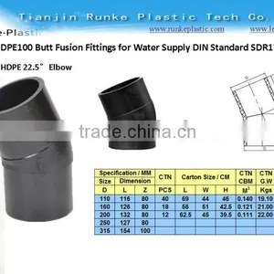 HDPE Butt Fusion Fitting for Water Supply DIN Standard SDR17 thumbnail-1