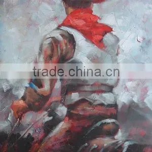 High Quality Framed Strong Man on Horse Canvas Oil Paintings thumbnail-1