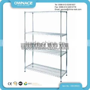 NSF Certificate Chrome Carbon Steel Wire Mesh Shelving thumbnail-3