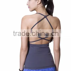 Women Sexy Tank Yoga Workout Fitness Wear Sports Top thumbnail-1