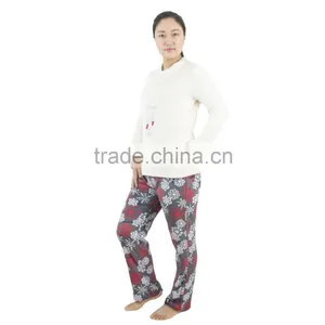 Kevince Flannel Pyjamas Set Hedgehog Emb Knitting Woman MOQ 1000set OEM Factory Directly thumbnail-1